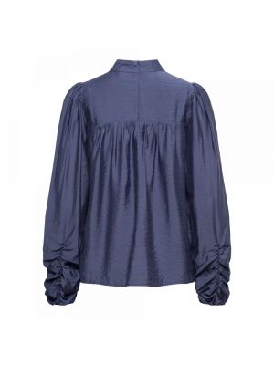 Bluse mit stehkragen aus modal &co Woman blau