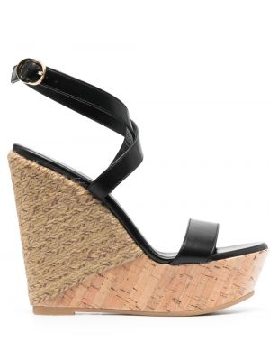 Plateau sandale mit keilabsatz Stuart Weitzman schwarz