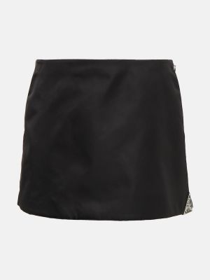Nylonowa mini spódniczka Prada czarna