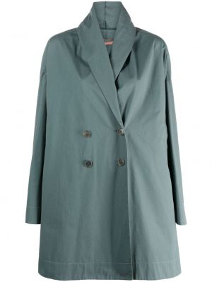 Bavlněný kabát s knoflíky s výstřihem do v Romeo Gigli Pre-owned - zelená
