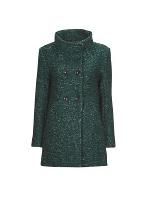 Vlněný kabát Only zelený