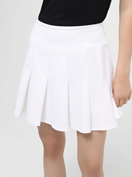 Плиссированная нейлоновая юбка Skechers белая