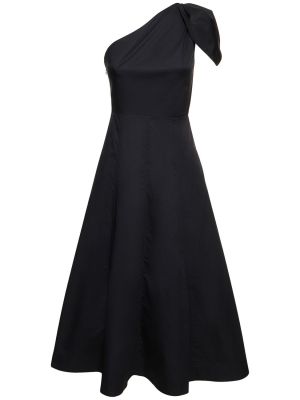 Asymetrické bavlněné midi šaty Roland Mouret černé