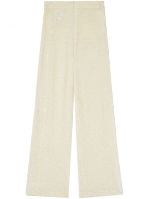 Pantalon à fleurs Jil Sander blanc