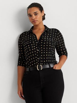 Camisa con estampado de rombos Lauren Ralph Lauren Woman negro
