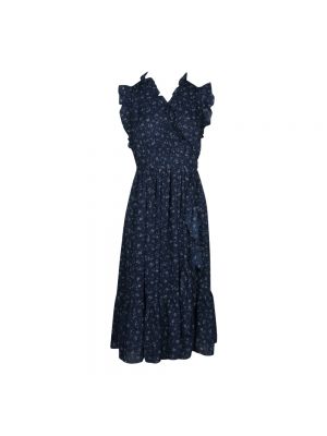 Sukienka z falbankami Kate Spade niebieska