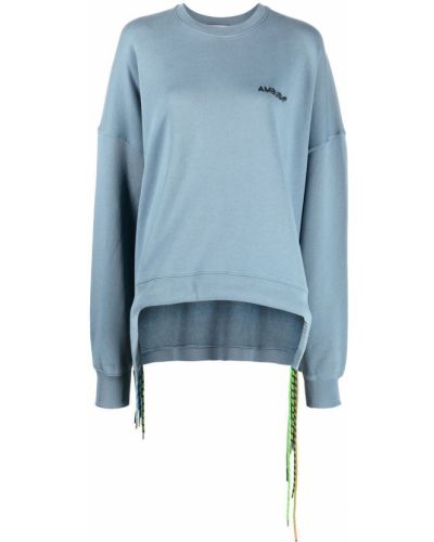 Cord sweatshirt mit rundem ausschnitt Ambush blau