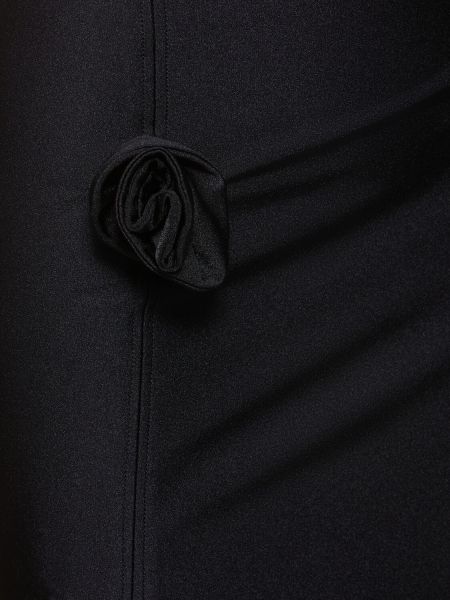 Асиметрична миди пола на цветя от джърси Coperni черно