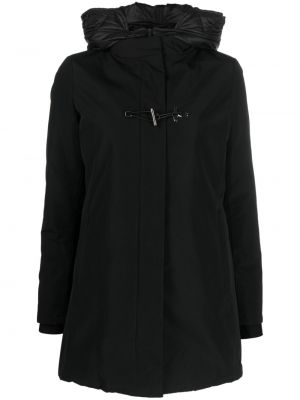 Παλτό με κουκούλα Fay μαύρο