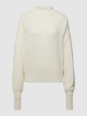Dzianinowy sweter ze stójką Na-kd biały