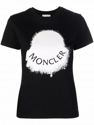 T-shirt con stampa Moncler nero