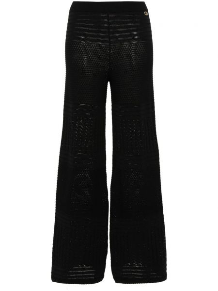 Pantaloni tricotate Twinset negru