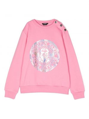 Printti huppari tytöille Balmain Kids pinkki