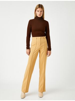 Широкие брюки Koton коричневые