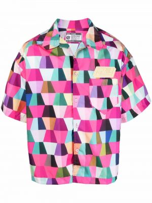 Camisa con estampado geométrico Formy Studio rosa