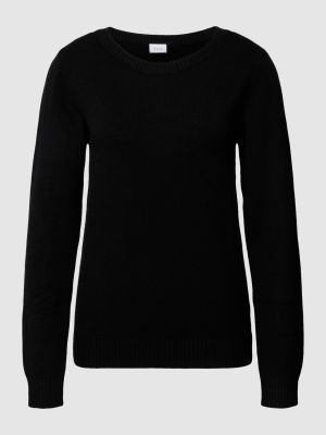 Dzianinowy sweter Vila czarny