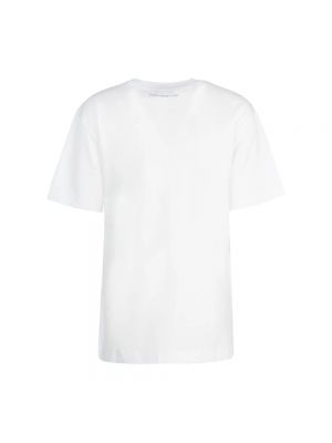 Camiseta de algodón de cuello redondo Max Mara blanco