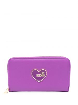 Bőr pénztárca Love Moschino lila