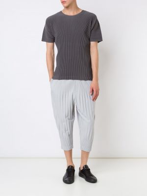 Camiseta plisada Homme Plissé Issey Miyake gris