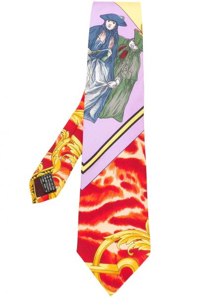 Corbata con estampado Versace Pre-owned