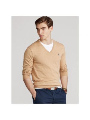 Sweter w kolorze melanż Polo Ralph Lauren beżowy