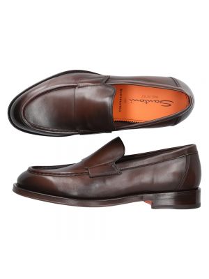 Loafers de cuero Santoni marrón