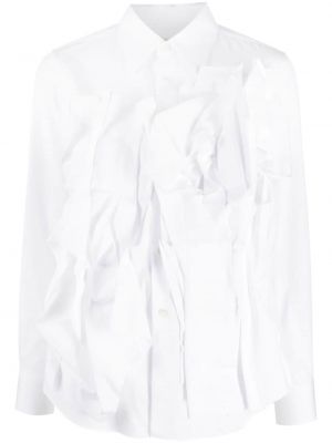 Bavlnená košeľa s volánmi Comme Des Garçons biela