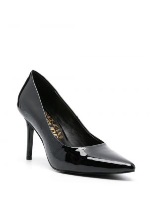 Escarpins en cuir Versace Jeans Couture noir