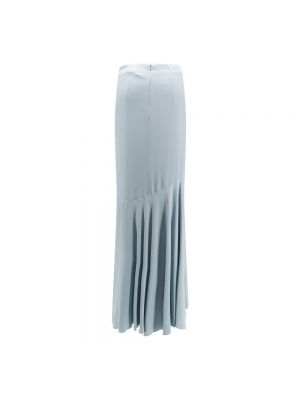 Falda larga de cintura alta de seda Erika Cavallini azul