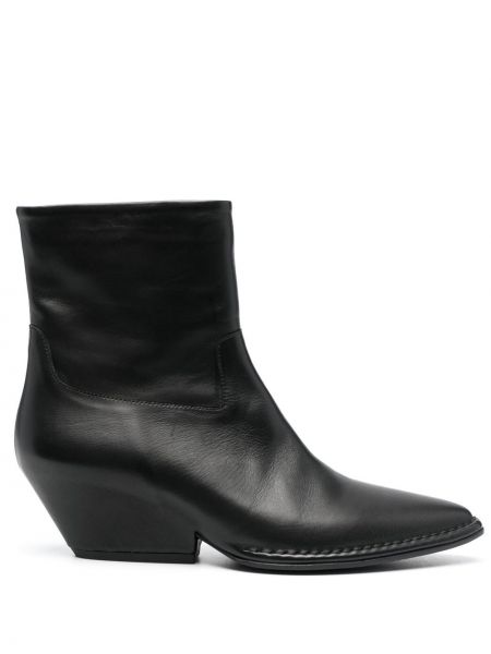 Ankle boots na obcasie Del Carlo czarne
