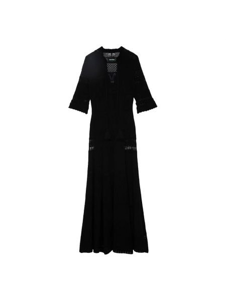Sukienka długa bawełniana Zadig & Voltaire czarna