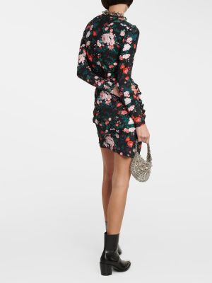Mini suknja visoki struk s cvjetnim printom Rabanne