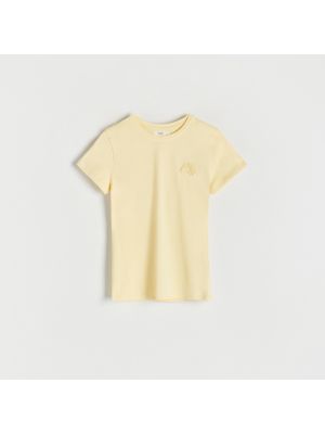 Bavlnené tričko Reserved - žltá