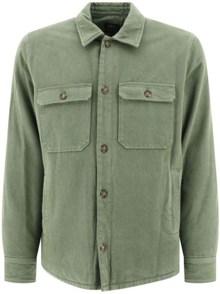 Chemise longue en coton A.p.c. vert