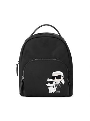 Černý batoh z nylonu Karl Lagerfeld