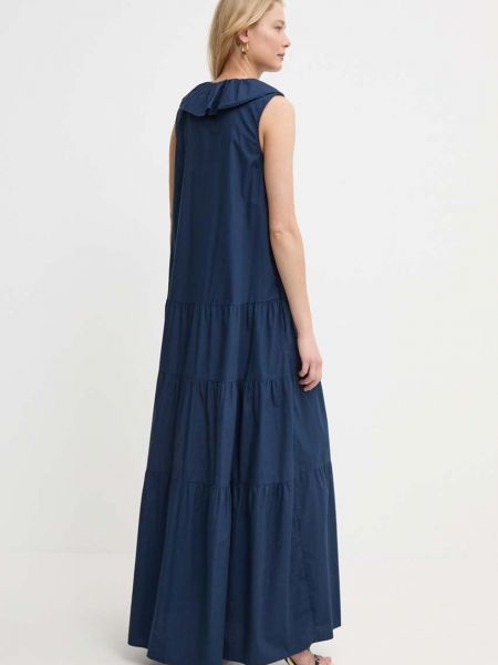 Pamučna maksi haljina Silvian Heach plava
