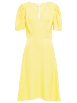 Μίντι φόρεμα με λαιμόκοψη v Marni κίτρινο