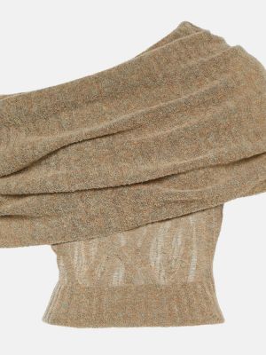 Sweter wełniany Jean Paul Gaultier beżowy