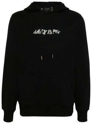 Pamučna hoodie s kapuljačom Daily Paper crna
