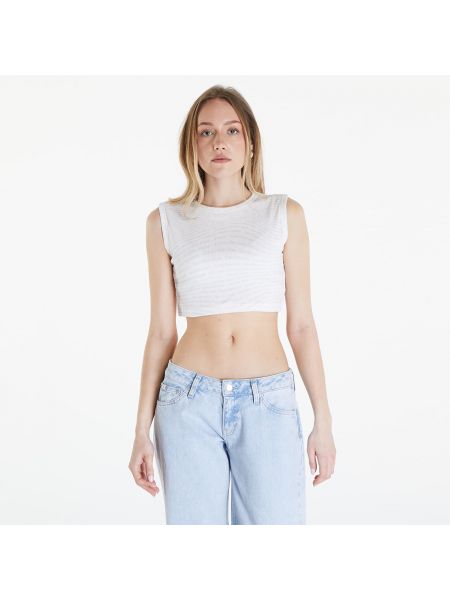 Slim fit tank top Calvin Klein Jeans bílý