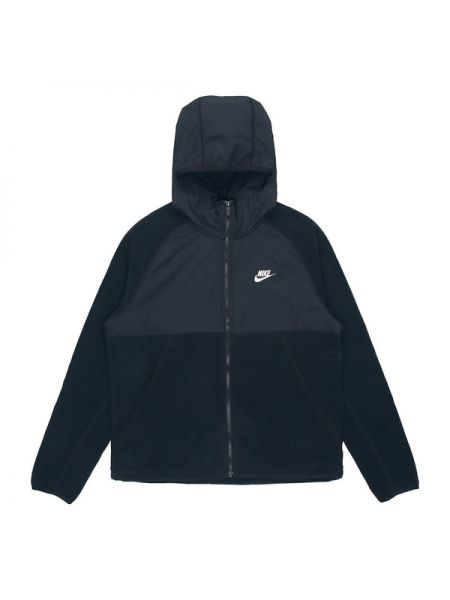 Флисовая куртка на молнии с капюшоном Nike черная