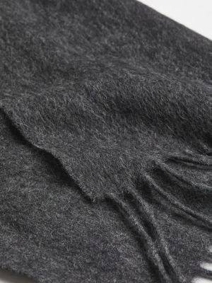Кашемировый шарф H&m серый