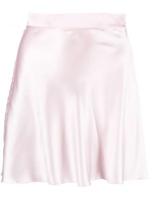 Hedvábné mini sukně s vysokým pasem Manuri růžové