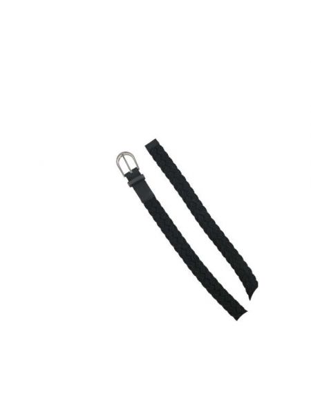 Cinturón de cuero con trenzado Brunello Cucinelli negro
