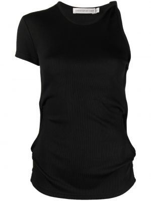 Asimetriškas marškinėliai Christopher Esber juoda