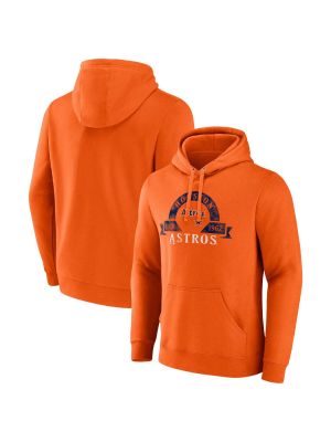 Мужской пуловер с капюшоном Majestic Orange Houston Astros Utility