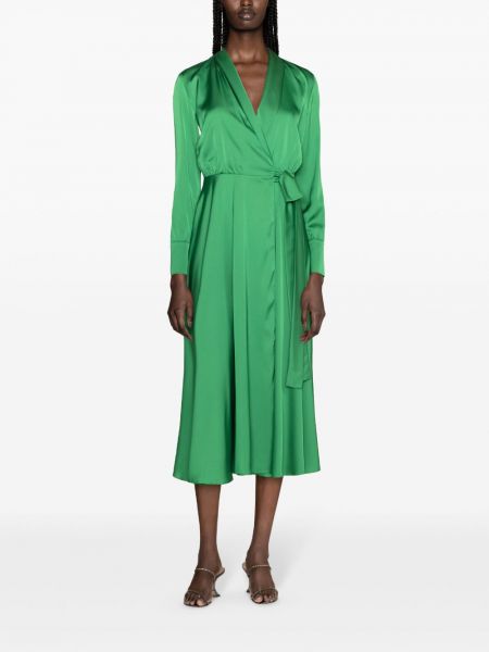 Midi suknele satininis Nissa žalia