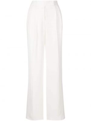 Plisované rovné kalhoty Tom Ford bílé