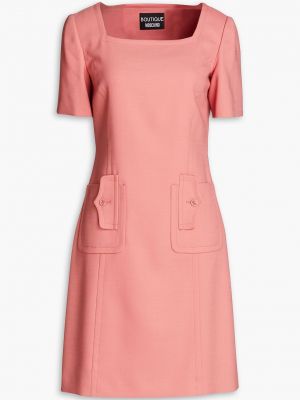 Розовое платье мини из крепа Boutique Moschino