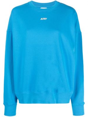 Sweatshirt aus baumwoll mit print Autry blau